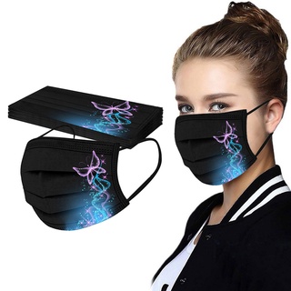 10PC máscara de mariposa para adultos impreso mascarillas protectoras desechables boctob (1)