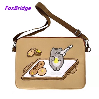 [FoxBridge] Lindo gatos Sling iPad/bolsa portátil 2021/2020 Pro 11/10.9/10.2/10.5/9.7 pulgadas Apple Tablet funda protectora 14/13.3in Notebook MacBook Crossbody bolsos de hombro (1)