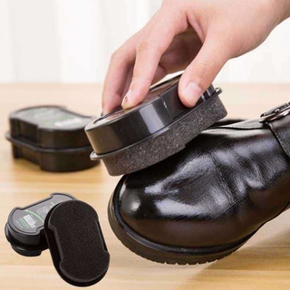 【Selección de varios paquetes】Cepillo de zapatos de cuero mantenimiento Aparato de brillo de doble cara esponja esmalte de zapatos sin color cera de zapatos cepillo