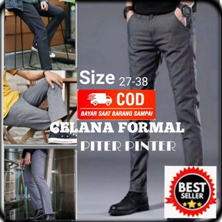 Material pantalones | Trabajando | Formal | Oficina | Largo | Negro negro | Hombres basic SLIMFIT SEZE 27-38 1
