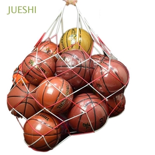 JUESHI 1Pc bolsas netas 10 bolas llevar fútbol grande voleibol portátil equipo red bolsas de fútbol red deportiva al aire libre baloncesto/Multicolor
