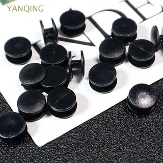 YANQING 100Pcs Buckles Handmade Shoes Charm Buttons Kids Adults Transparent Black DIY 12mm Plastic Slipper Accessories/Multicolor