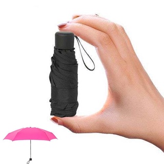 pequeño paraguas plegable lluvia mujeres regalo hombres mini bolsillo anti-uv portátil impermeable niñas l3l0 (4)