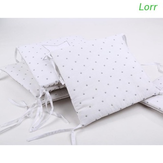 Lorr 6 pzs juego De almohadas para bebé con diseño De estrellas para cuna/cojín redondo/almohadillas protectoras para cuna recién nacida dormitorio decoración De 30x30cm
