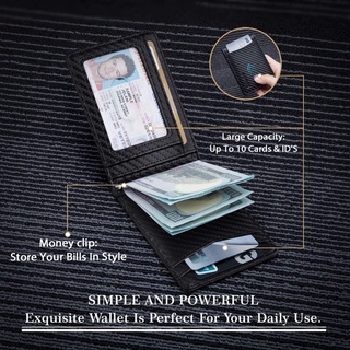 cartera inteligente para hombres con dinero tarjeta de crédito clip mini cuero para hombre delgada cartera titular de la tarjeta (4)