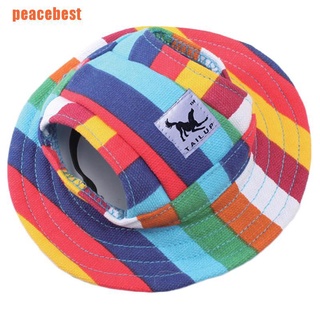 [eBes]lindo gorro de perro para mascotas transpirable verano ajustable sombrero de sol de malla de malla sombrero de lona (8)