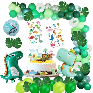 78pcs dinosaurio decoración de cumpleaños dinosaurio película de aluminio globo conjunto de niños cumpleaños bebé fiesta suministros