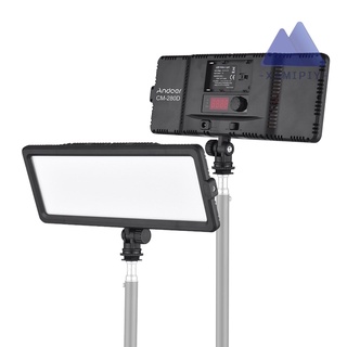 Andoer CM-280D CRI93 Super Slim LED Panel de luz de vídeo 3200K-5600K Bi-Color brillo regulable con