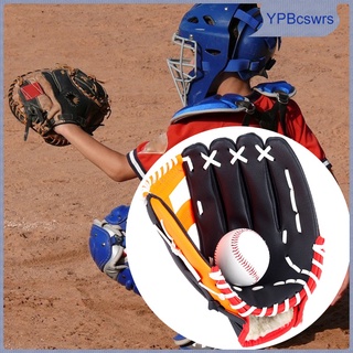 Guantes de béisbol ajustables con cuero suave engrosamiento lanzador de softbol guantes para niños adolescentes adultos mano izquierda
