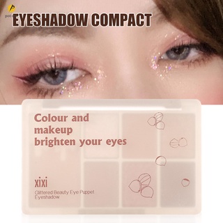 paleta de sombras de ojos de 7 colores/maquillaje con purpurina de larga duración/cosméticos para mujeres/niñas