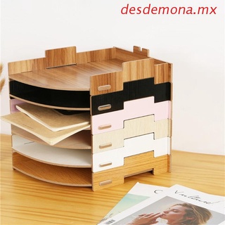 desdemona - organizador de madera para escritorio, oficina, clasificador, contenedor, archivo, soporte de almacenamiento