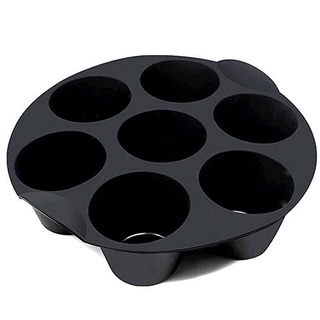 #2# Gel de sílice de grado alimenticio Durable freidora de aire accesorios 7 con taza de pastel negro