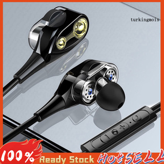 [tmx] auriculares inalámbricos estéreo con micrófono de plástico móvil bobina de hierro 3,5 mm universal auriculares para deportes