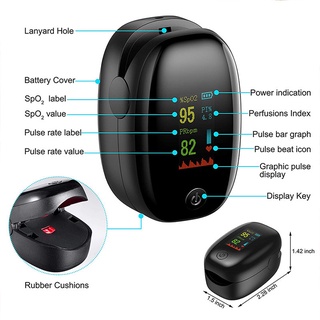 4 colores LED GOGOTECH portátil oxímetro de dedo Pulsoximeter hogar familia pulso sangre oxígeno saturación Monitor con frecuencia cardíaca Spo2 PR oxímetro de pulso (8)