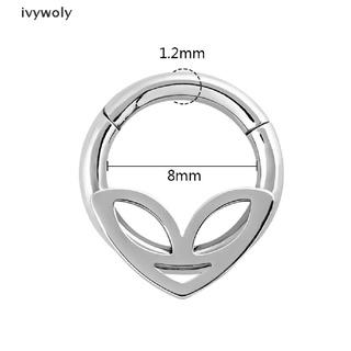 ivywoly - anillos de aro para nariz (doble capa, acero, bisagra, nariz, tabique, joyería mx)