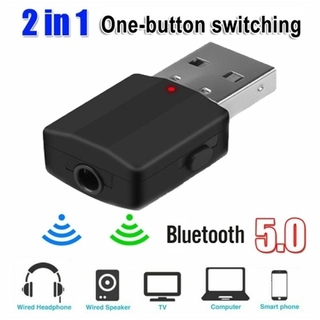 ULTRAMAN Mini transmisor USB altavoz auriculares música Audio receptor 2 en 1 Bluetooth 5.0 adaptador 3.5 mm estéreo portátil inalámbrico Dongle modo de conmutación dispositivos digitales