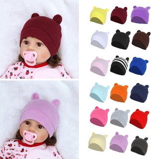 ingenio lindo orejas sombrero de bebé color sólido gorro gorra recién nacido bebés niño otoño invierno bonnet