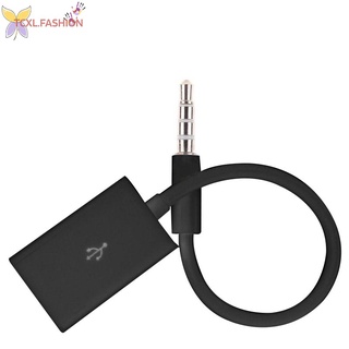 Cable Convertidor De Audio Auxiliar Macho De 3.5 Mm A USB 2.0 Hembra Para Coche MP3