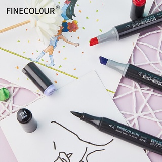Finecolour doble punta Sketch Art profesional dibujo aceite marcador punta suave suministros de arte - EF103