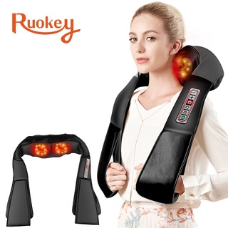 3d amasado shiatsu infrarrojo calentado amasado coche/hogar masajeador cervical espalda cuello masajeador chal dispositivo masaje de hombro