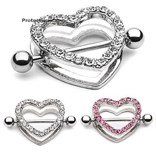 Pumy 1 pza/1 par de piercings en forma de corazón para pezones/anillo de pezón/barra de acero/joyería caliente