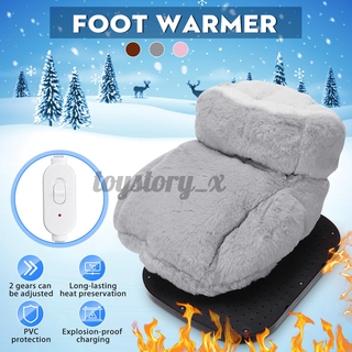 Nuevo Smart eléctrico rápido calentado zapatos de invierno de felpa calentador de pies 2 engranajes 65 grados Celsius lavable zapatos de calefacción
