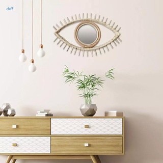 fdg ratán innovador forma de ojos espejo de maquillaje vestidor para colgar en la pared espejos dormitorio sala de estar decoración del hogar arte