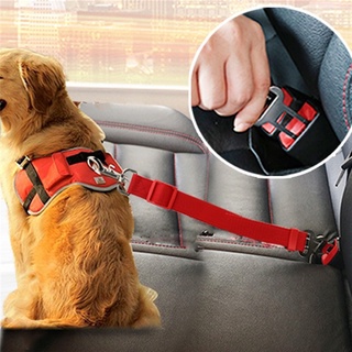 Fuerte mascota perro coche cinturón de seguridad Clip arnés de retención de plomo Auto tracción conduce collares arnés de seguridad