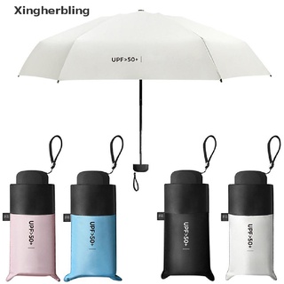 xlmx mini 5 plegable compacto super a prueba de viento anti-uv lluvia sol viaje paraguas portátil caliente