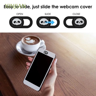 xinjian smartphone panda cubierta de la cámara web linda cubierta de la cámara web cubierta de la webcam cubierta del ordenador portátil universal ultrafina diapositiva protección de privacidad para|pegatina de privacidad