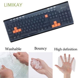 limikay nueva cubierta de teclado a prueba de polvo de silicona protector de teclado película universal impermeable transparente escritorio ordenador portátil accesorios