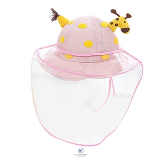 Kids Baby Sun Hat UV Sun Protection Hats Breathable Summer Hat with Transparent Face Cover (3)