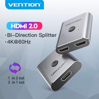 Vention HDMI interruptor 4K HDMI 2 puertos bidireccional 1 en 2 salidas o 2 en 1 salida HDMI caja de interruptores para TV portátil proyectores etc.