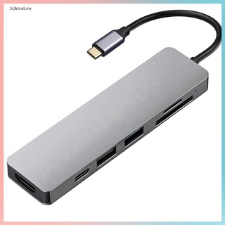 ✨alta calidad✨7 en 1 USB-C Hub a HDMI compatible con adaptador USB TF para MacBook Pro portátiles (9)
