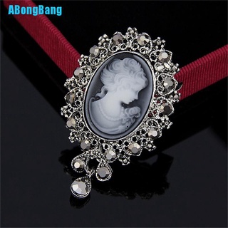 Abongbang Hot Vintage Cameo estilo victoriano cristal boda fiesta mujeres colgante broche Pin (1)