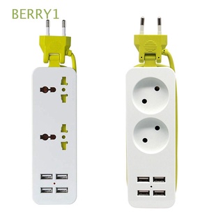 berry1 cargador portátil zócalo de escritorio enchufe eléctrico de la ue de la tira de alimentación para smartphones tabletas 4 puertos usb múltiples suministros eléctricos de viaje 1200w adaptador de enchufe