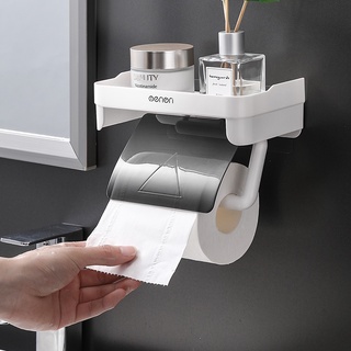Caja de papel higiénico de soporte de papel higiénico estante caja de humo de perforado colgante impermeable titular de papel higiénico