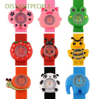 distantpeople 3d relojes de pulsera de cuarzo slap para niñas de silicona niños regalos de dibujos animados reloj niños/multicolor