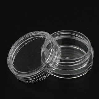 Tarros de 2/3/5 gramos, 50 unidades, recipientes de muestras cosméticas transparentes, tarros redondos de plástico con tapa de tornillo, Mini botella para hacer