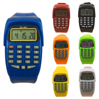 waitofthe niños deportes digital cuadrado reloj de pulsera calculadora herramienta de examen niños regalo