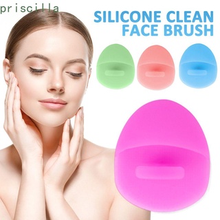 PRISCILLA Mini exfoliante facial de silicona para el cuidado de la piel/cepillo de limpieza facial exfoliante de poros/limpieza profunda suave/masajeador facial/Multicolor