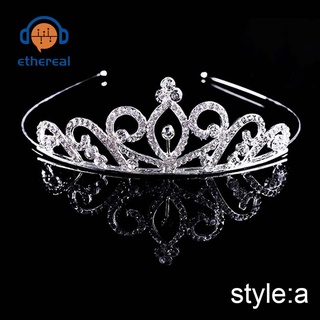 Princess Crystal Tiaras and Crowns Headband Kid Girls Love Bridal Prom Crown Wedding Party Accessiories Hair Jewelry