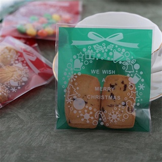 100 piezas/paquete nuevo regalo De navidad De año nuevo autoadhesivo De caramelo y galletas De Plástico (4)
