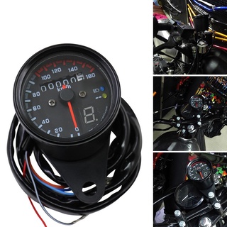 Velocímetro Universal De Motocicleta Medidor De Odómetro Dual Velocidad Indicador Lcd (1)