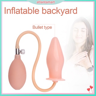 Inflatable Soft Silicone Butt Plug Anal Masturbation Massager Unisex Adult Toy
