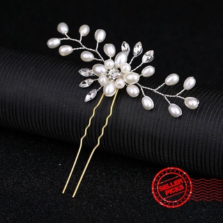 horquilla de cristal de novia hecha a mano de perla pin en forma de u clip horquilla hecha a mano imitación perla i9r0
