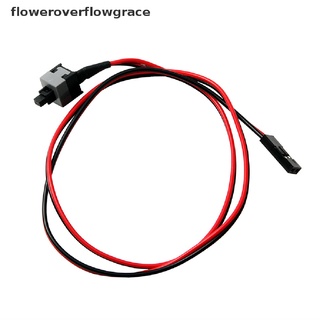 floweroverflowgrace 5 piezas 50 cm 2 pines sw pc cable de alimentación encendido/apagado botón de ordenador caso interruptor de alambre ffg (1)
