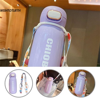 Wishtoturth Mini botella de acero inoxidable para beber directa a prueba de fugas para niños