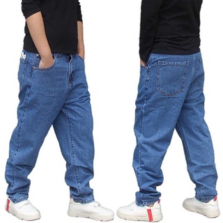 Trendy Harem Jeans Men Casual Denim Pants Cotton Hip Hop Street Style Trousers Jeans Korean Fashion Loose Baggy Jeans C