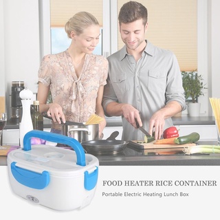 bylstore caja de almuerzo de calefacción eléctrica de 110 v de alta calidad para calentador de alimentos en el hogar contenedor de arroz (azul)